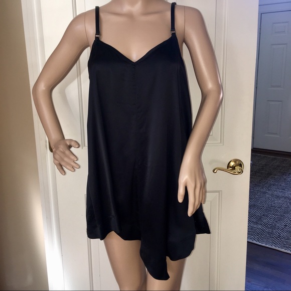 Saks - Black Silk asymmetrical blouse, Size Med - Picture 1 of 8